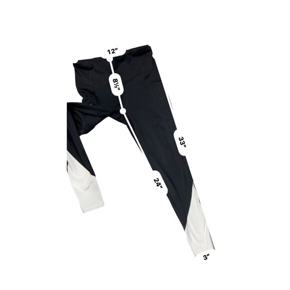 Champion Womens Colorblock Full Length Leggings Small White Black - Picture 3 of 9